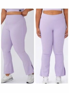 COTTON ON Trendy Lavender Flare Legging High Waisted Split Hem Yoga Pants Sz 24